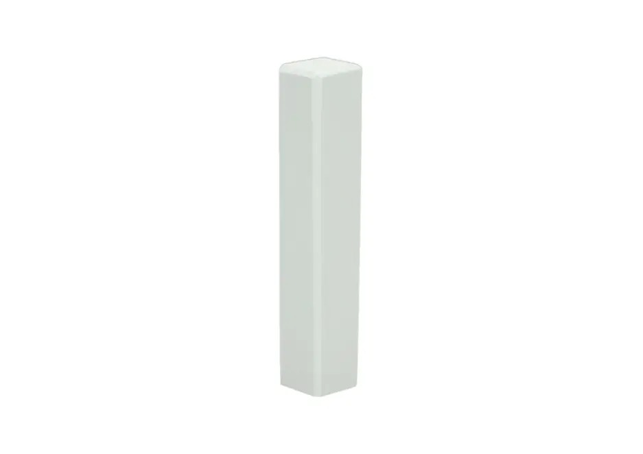 Nieuw Hoek- en Eindstuk t.b.v. MDF Plint 90x15 Wit RAL9016