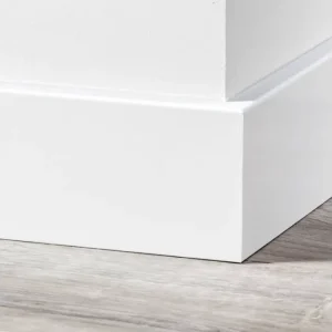 Weekendaanbieding MDF Moderne Plint 90x12mm Voorgelakt RAL 9016