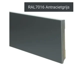 MDF Moderne Plint 120x15mm Voorgelakt RAL 7016 Populair