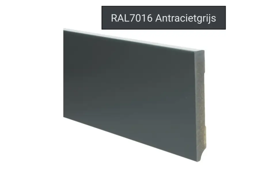 MDF Moderne Plint 120x15mm Voorgelakt RAL 7016 Populair