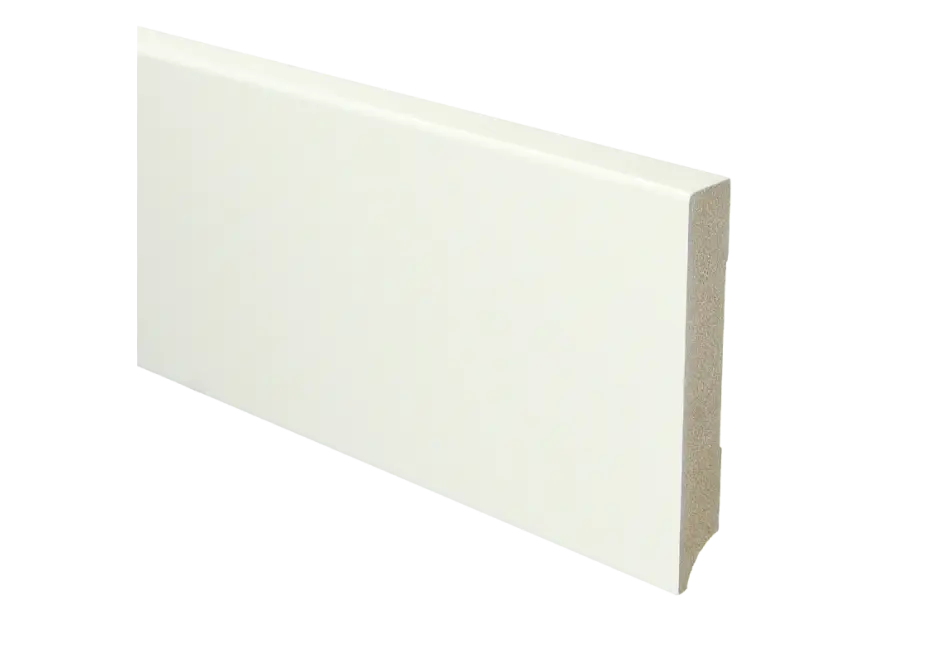MDF Moderne Plint 120x18mm Voorgelakt RAL 9016 Seizoensaanbieding