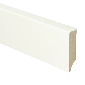 Express Levering MDF Moderne Plint 70x18mm Voorgelakt RAL 9016