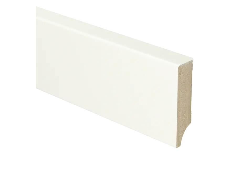 Express Levering MDF Moderne Plint 70x18mm Voorgelakt RAL 9016