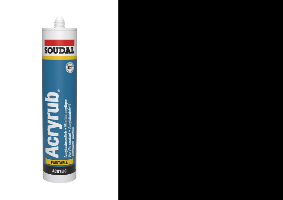 Soudal Acryrub Acrylkit Zwart 310 ml Merkproduct