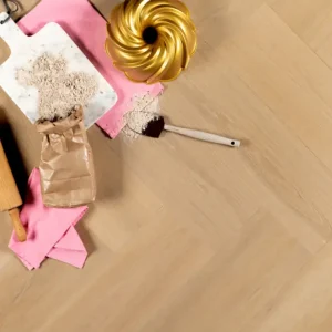Laatste Versie Douwes Dekker PVC Plak Visgraat Brioche - Ultra Mat