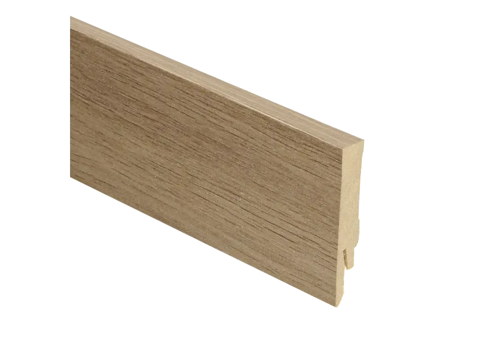 Rechte Folieplint 70x14mm Warm Medium Oak Hoge Kwaliteit