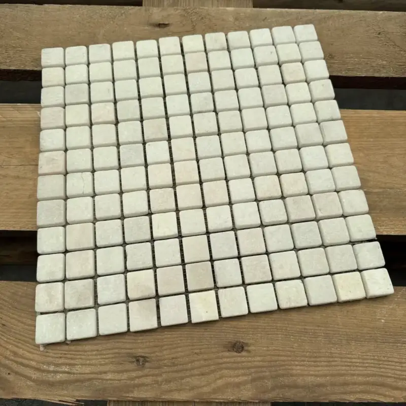 MTC Marmer Wit Gezoet 2,3×2,3 Mozaïek 30,5×30,5cm Dagaanbieding