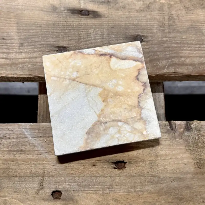 Exclusieve Aanbieding Steenbok Hardsteen Beige Getrommeld 10x10cm