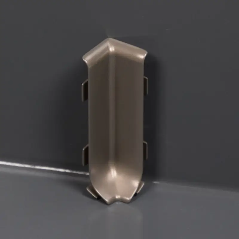 Binnenhoek geborsteld zijdeglans titanium (bij 5503) - Aluminium bewerkt - 10 x 60 mm Veilige Betaling