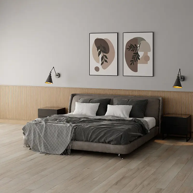 Finale Uitverkoop Lambrisering Eiken Massief II - Eiken op MDF v313 - 1100 x 600 x 34 mm