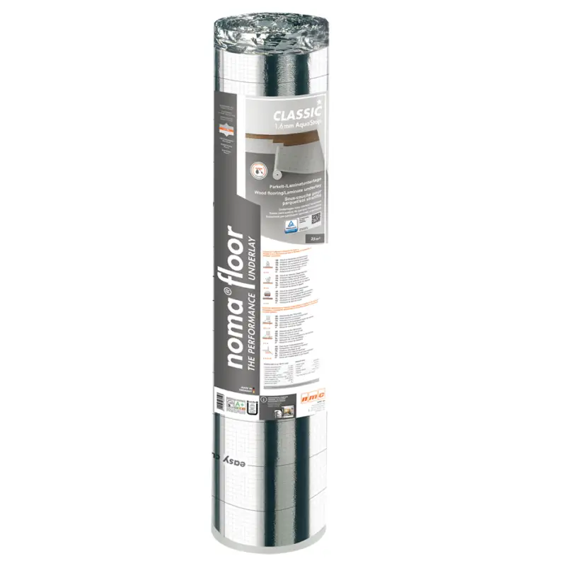 Direct Verzonden Ondervloerfolie op rol 1,6 mm- PVC - 25000 x 1000 x 1,6 mm