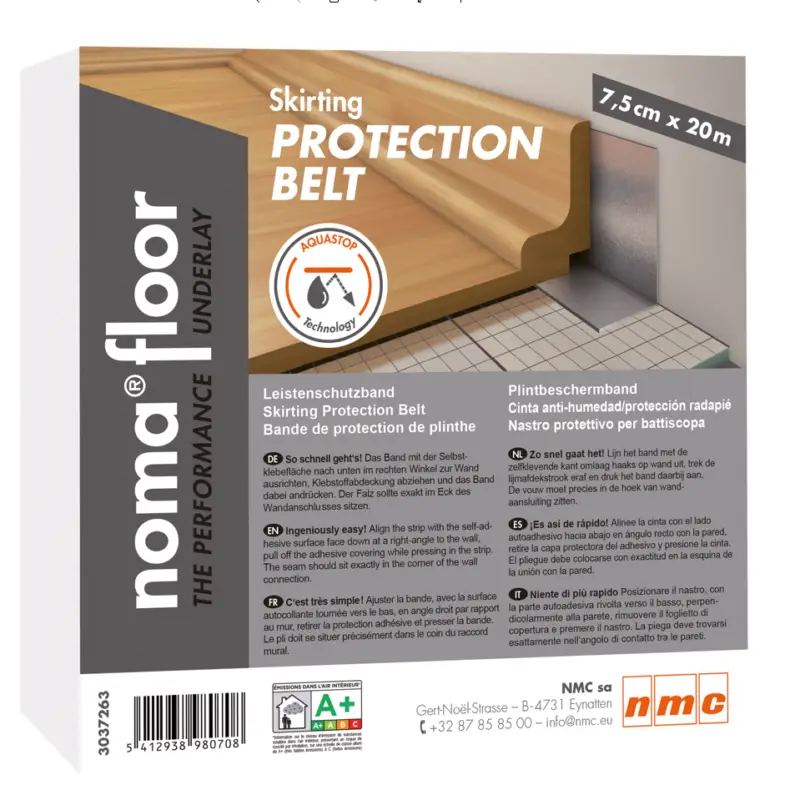 Gratis Retour Plintbeschermband - PVC - 75mm breed (rol à 20m)