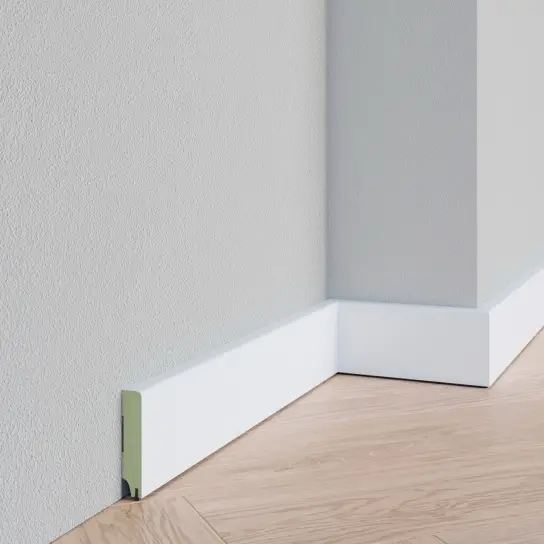 Goedkoop Gladde geluid reducerende plint- MDF v313- 15 x 70 mm