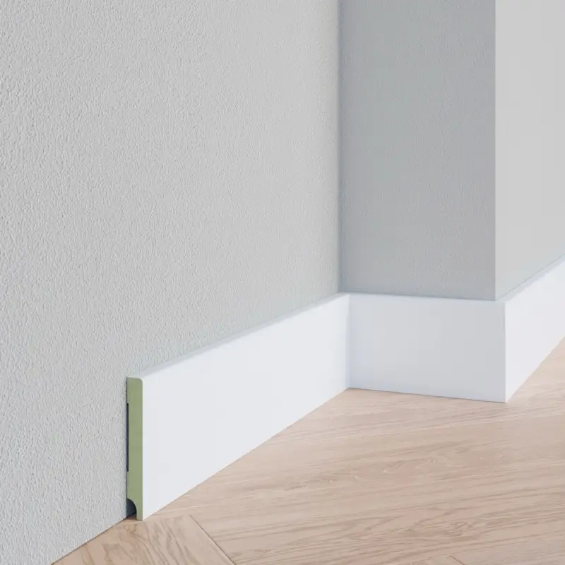 Gladde plint 9010 - MDF v313 - 12 x 90 mm Voordeelprijs