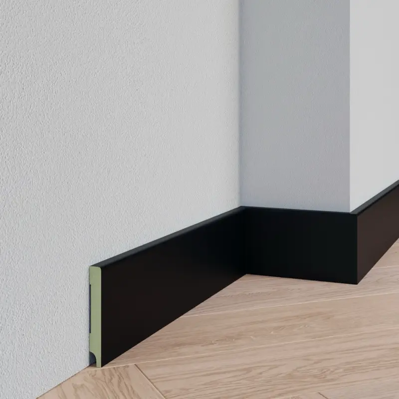 Gladde plint 9005 - MDF v313 - 15 x 120 mm Betaalbaar