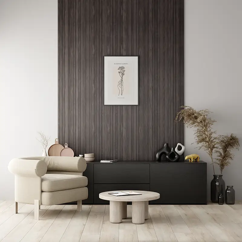 Beste Prijs Wandpaneel eiken model 3 - Oslo - Eiken fineer - 10 x 600 x 3040 mm