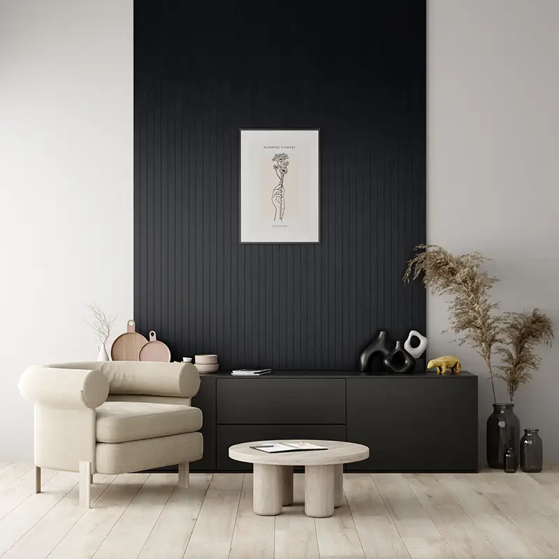 Veilige Betaling Wandpaneel eiken model 4 - Dusk - Eiken fineer - 10 x 600 x 3040 mm