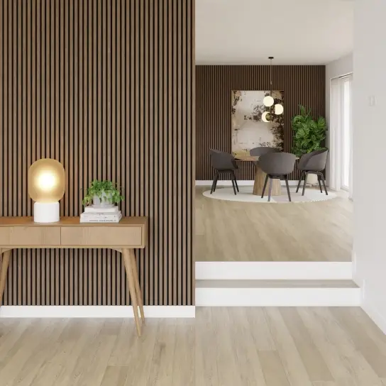 Beperkt Aanbod Gerookt eiken - PET vilt + MDF v313 met houtfineer - 22 x 605 x 2400 mm