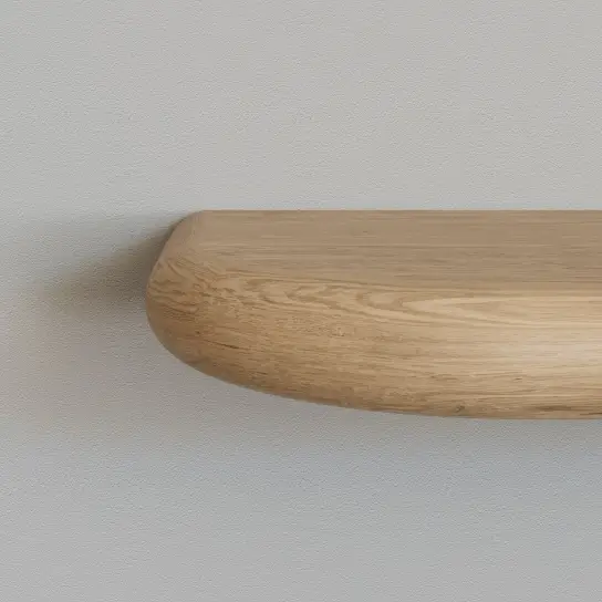 Wandplank dubbel afgerond - Eiken - 25 mm dik Direct Beschikbaar