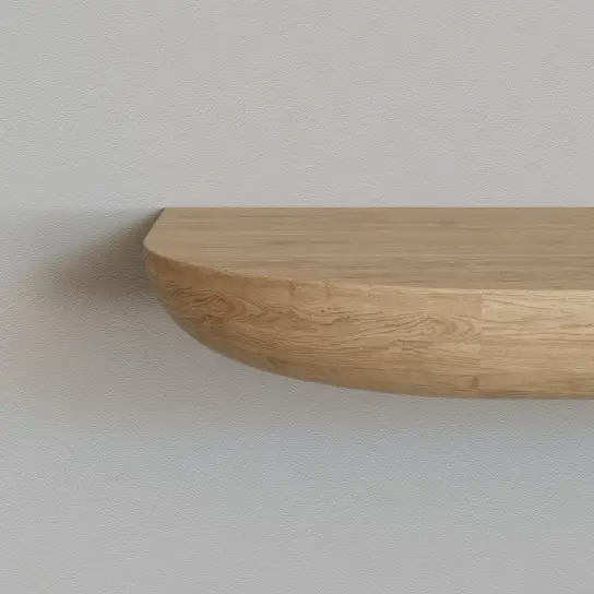 Wandplank dubbel rond - Eiken - 30 mm dik Veilige Betaling