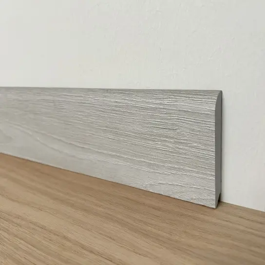 Plint - massief PVC - helder grenen - PVC - 10 x 70 mm Nu Kopen