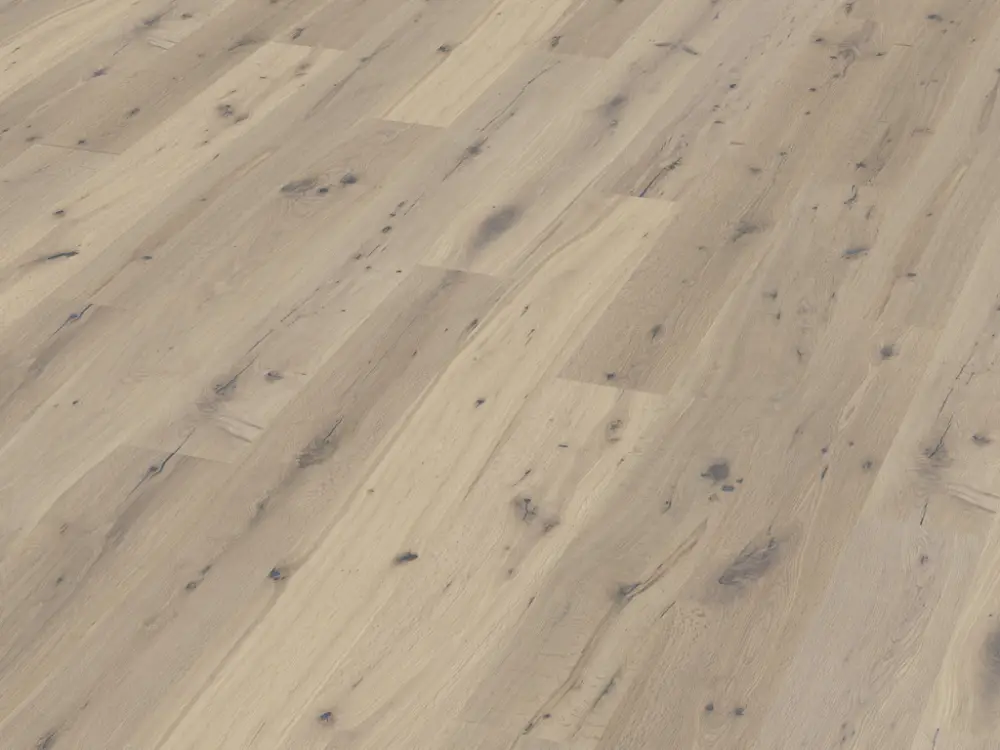 Parket eiken markant wit geolied landhuisvloer geborsteld Op = Op