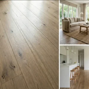 Populair Massief houten plank eik Rustiek R, geschuurd, geolied met Rubio – Smoked Oak