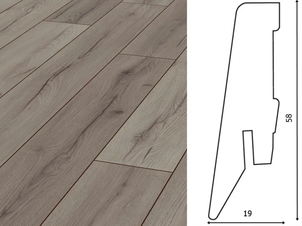 Plint Century eiken grijs D4175 decor Ktex 1 Laatste Versie