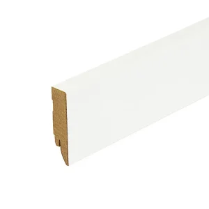 Superprijs Vierkante plint Ultrawit, borstelbaar, glanzend (MDF-kern)