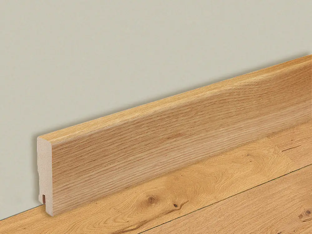 Plint eiken naturel 001 echt houtfineer profiel 15 MK Bestseller