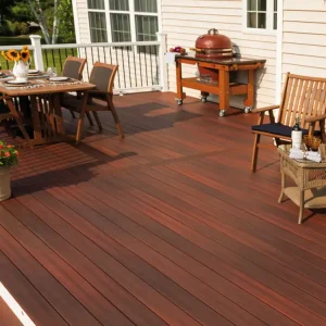 Terrasplank WPC Symmetry Cinnabar massief profiel Korting