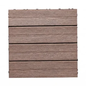 Betaalbaar Composiet vlondertegel in houtlook teak
