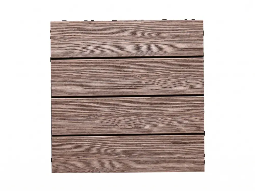 Betaalbaar Composiet vlondertegel in houtlook teak