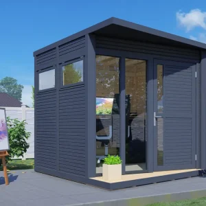 Veilige Betaling Tuinhuis Futura Premium 19 mm rhombusprofiel antraciet