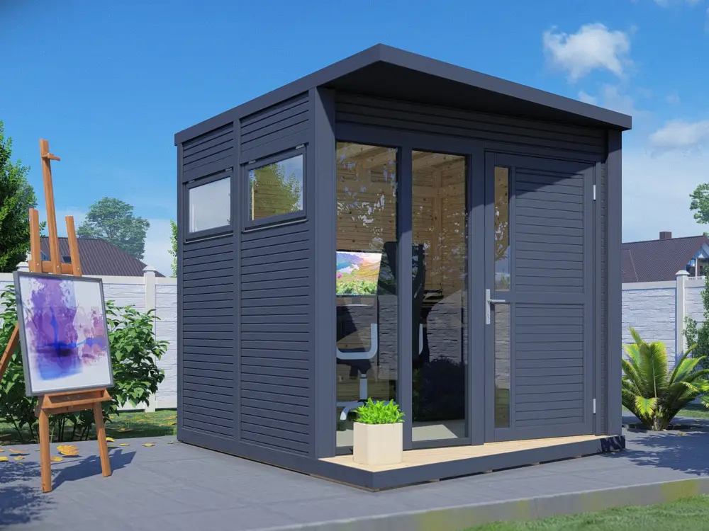 Veilige Betaling Tuinhuis Futura Premium 19 mm rhombusprofiel antraciet