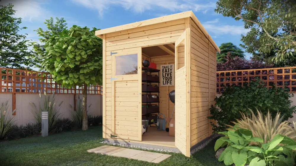 Beperkte Voorraad Tuinhuis Marksburg 2 14 mm naturel