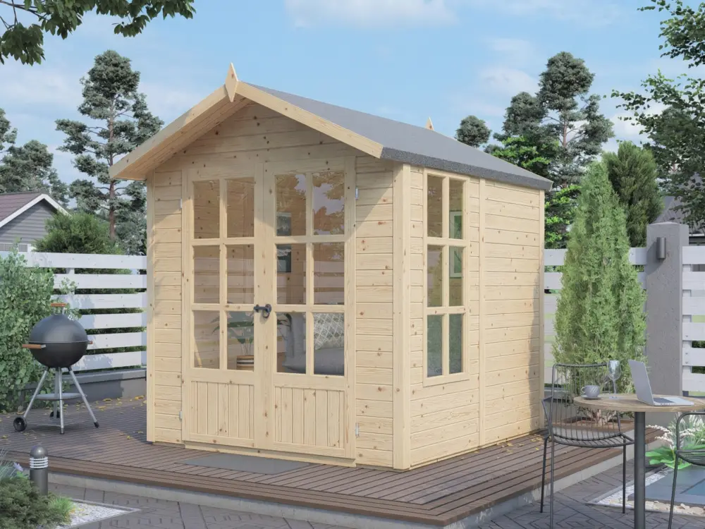 Gecertificeerd Tuinhuis "Charlotte" 19 mm naturel