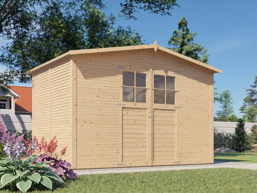 Tuinhuis Alexis 4 Rhombusprofiel 18 mm naturel Laatste Versie