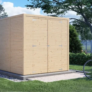 Speciale Aanbieding Tuinberging Fiete 3 Rhombusprofil 18 mm naturel Bikebox