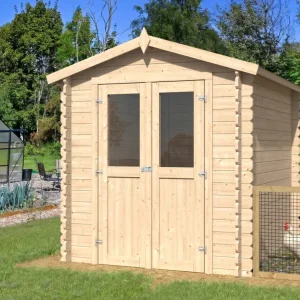 Tuinhuis "Mini 2 D" BBH 28 mm Zadeldak Op = Op