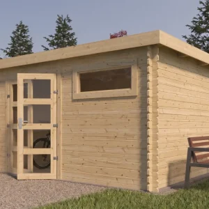 Voordeelprijs Tuinhuis blokhut Todd 28 mm naturel