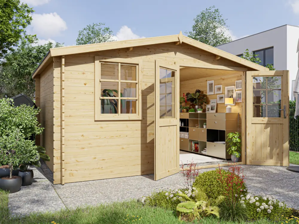 Tuinhuis blokhut CA2881 28 mm onbehandeld Betrouwbaar