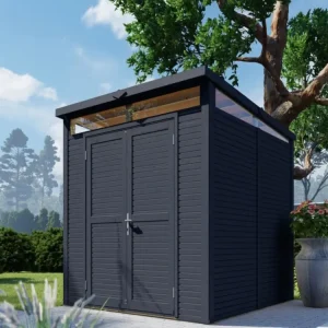 Tuinhuis Pentos met rhombusprofiel 18 mm antraciet Op = Op