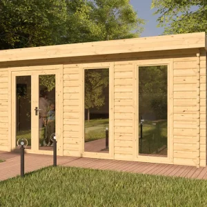 Goedkoop Tuinhuis blokhut Callie 1, 44 mm, onbehandeld