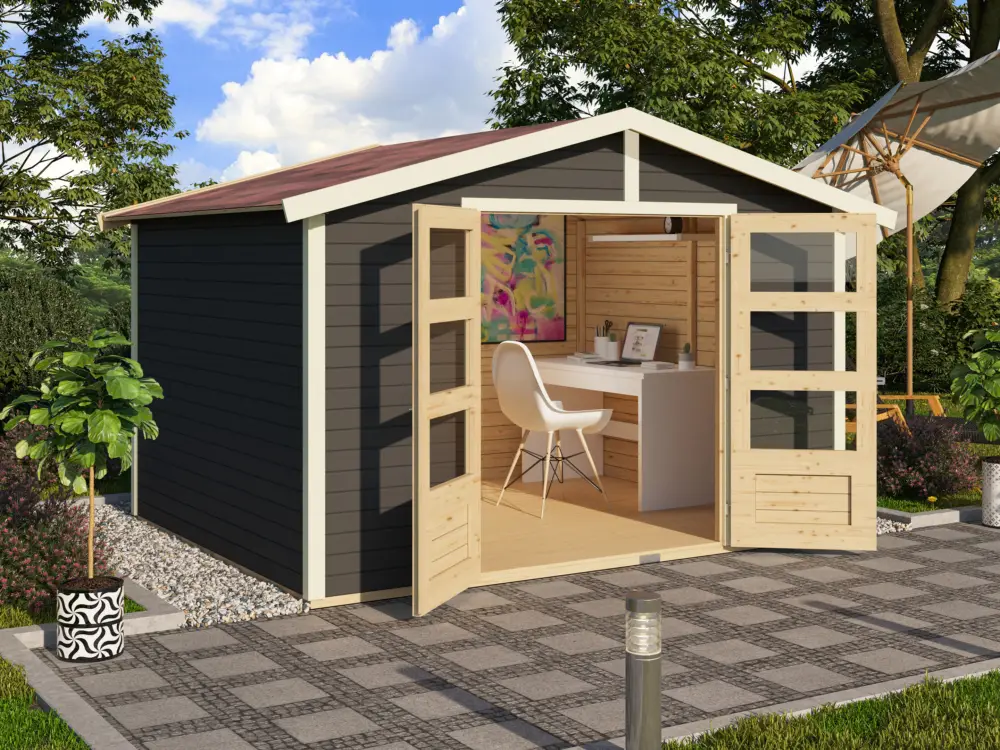 Koop Online Tuinhuis Carlton 5 19 mm terragrijs