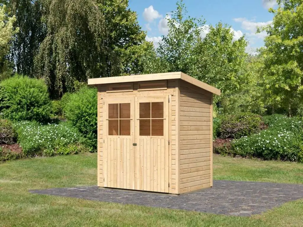 Tuinhuis Glücksburg 2 ECO 19 mm natuurlijke afwerking Op = Op