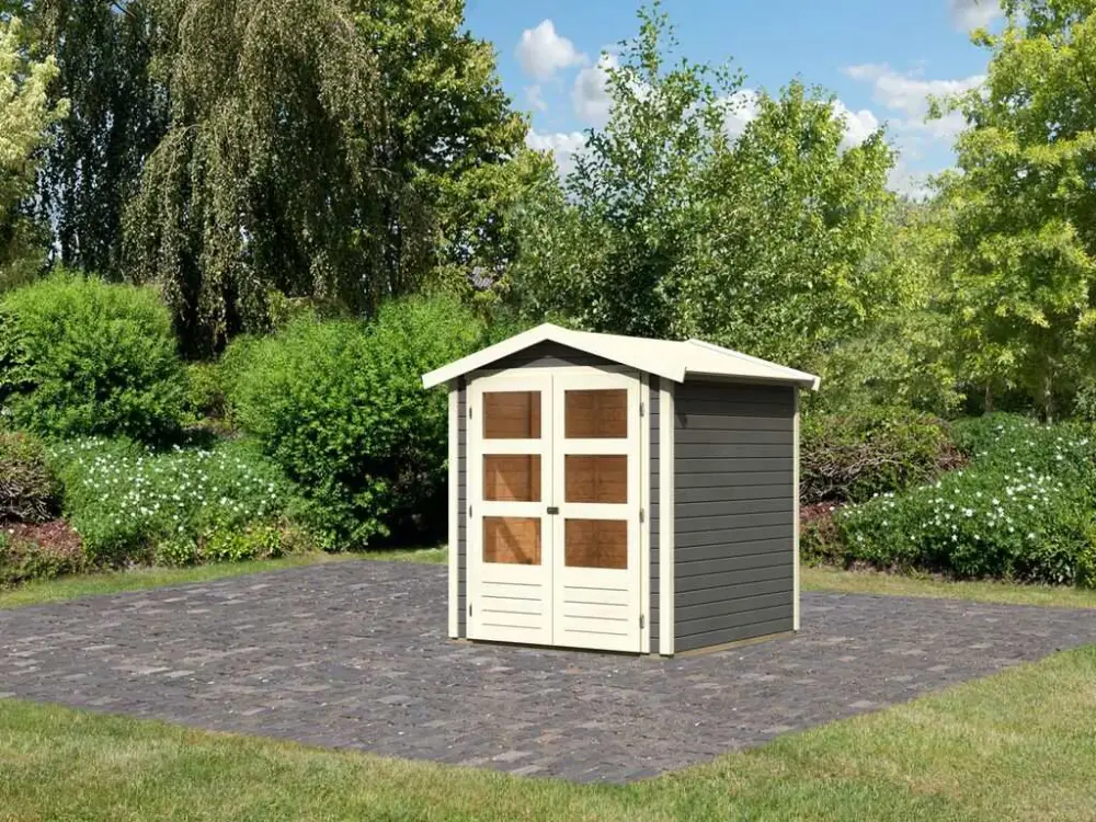 Lage Prijs Tuinhuis Amberg 2 19 mm terragrijs