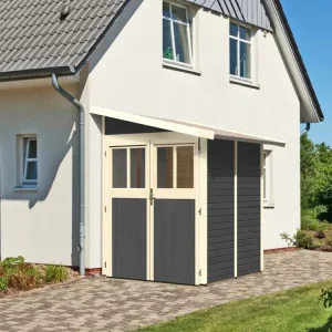 Beperkte Voorraad Tuinhuis-aanleunschuur Wandlitz 2 19 mm terragrijs