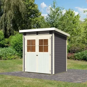 Tuinhuis Glücksburg 2 ECO 19 mm terragrijs Populair