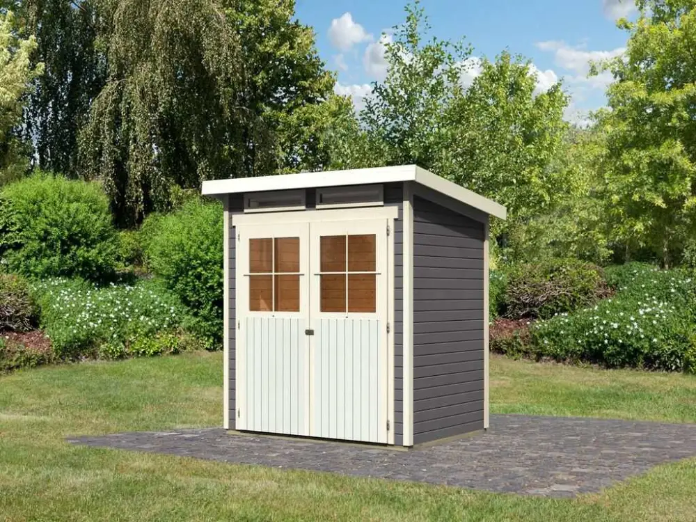 Tuinhuis Glücksburg 2 ECO 19 mm terragrijs Populair